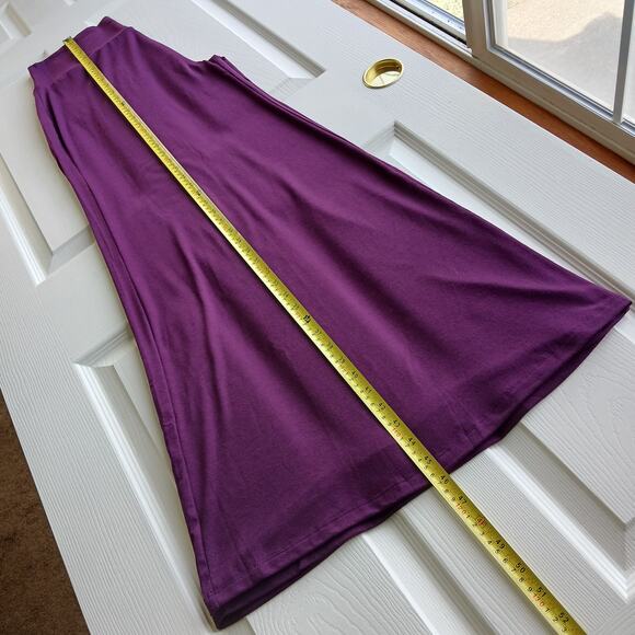Callie Curvy Eggplant Purple Palazzo Pants 2X high-rise soft comfy elastic-free - Picture 11 of 14